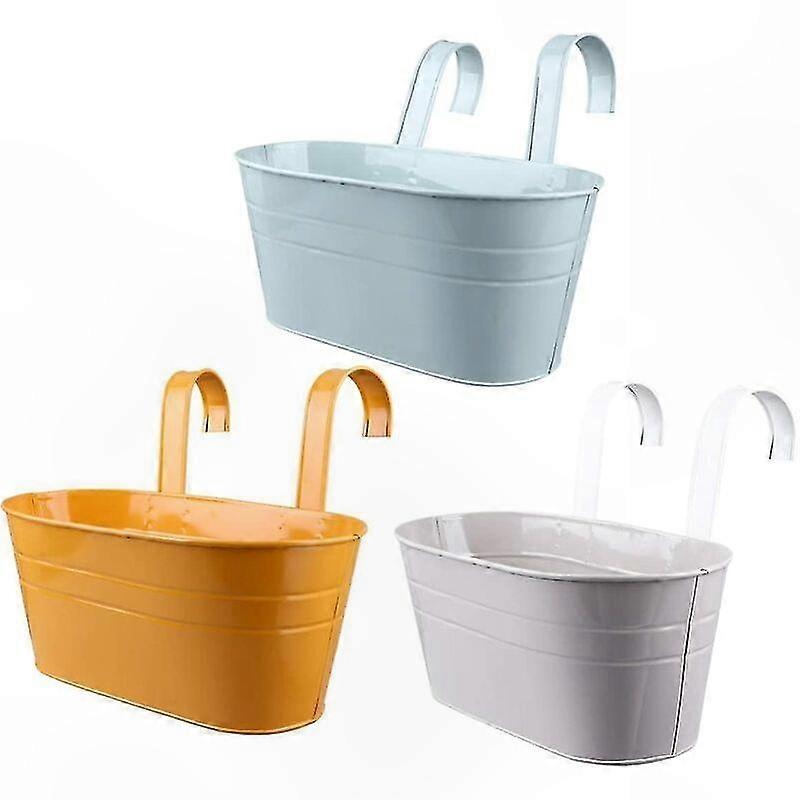 Set Mit 3 Wand-pflanzenampeln Mit Haken, Balkon- Und Wanddekoration, 260 G Pro Topf