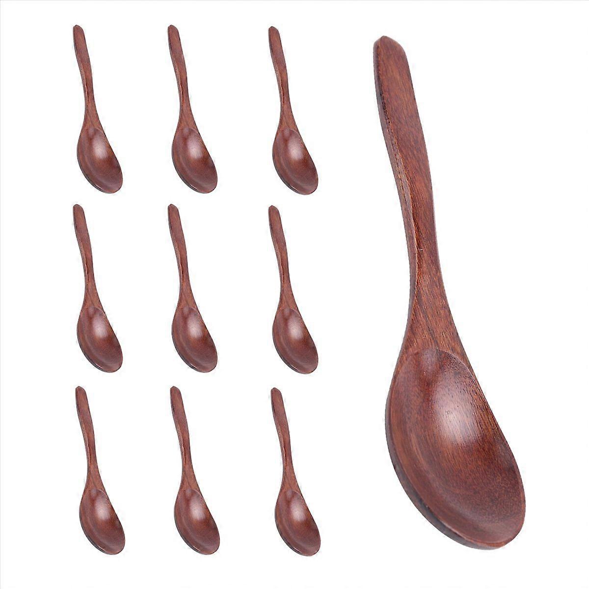 Suppenlöffel Aus Holz, 10er-set, 18,5 Cm Lang, Naturholz-küchenutensilien