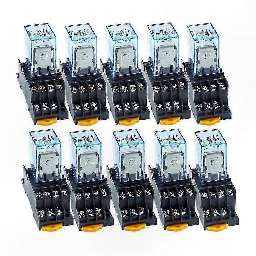 Miniatur-elektromagnetrelais Mit 14 Pins, Packung Mit 10 Stück, 5a Spule Ac220v, Elektronisches Schaltelement Für Industrielle Schaltungen Und Automatisierung, Hochzuverlässiger Kompaktschütz.