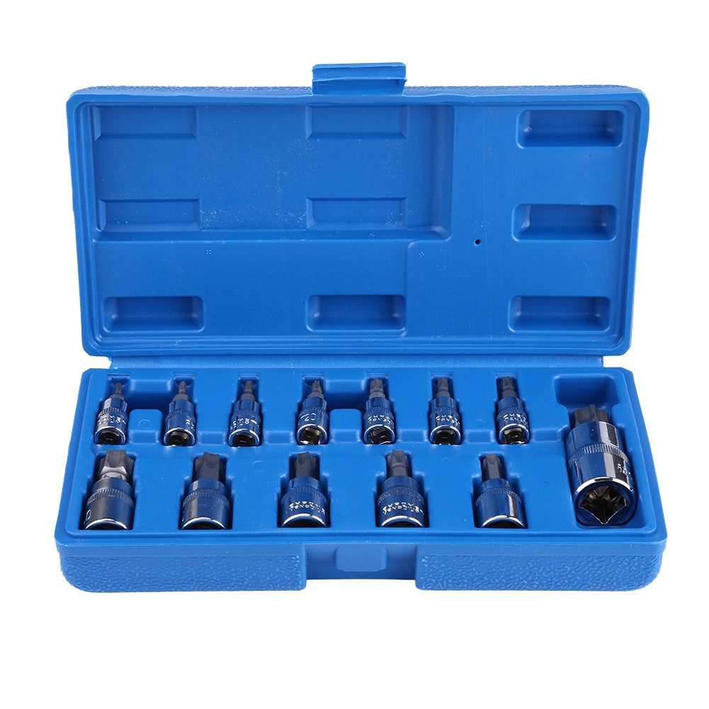 13-teiliger Torx-steckschlüsselsatz (1/2", 3/8", 1/4")