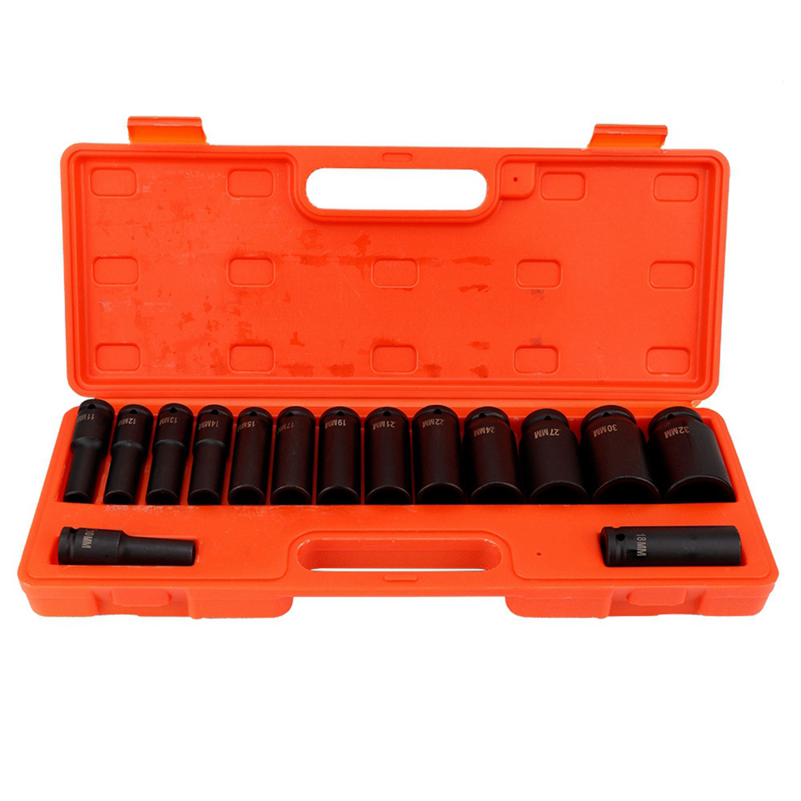 15-teiliger 1/2-zoll-schlagschrauber-steckschlüsselsatz, 10–32 Mm, Für Werkstatt Oder Garage