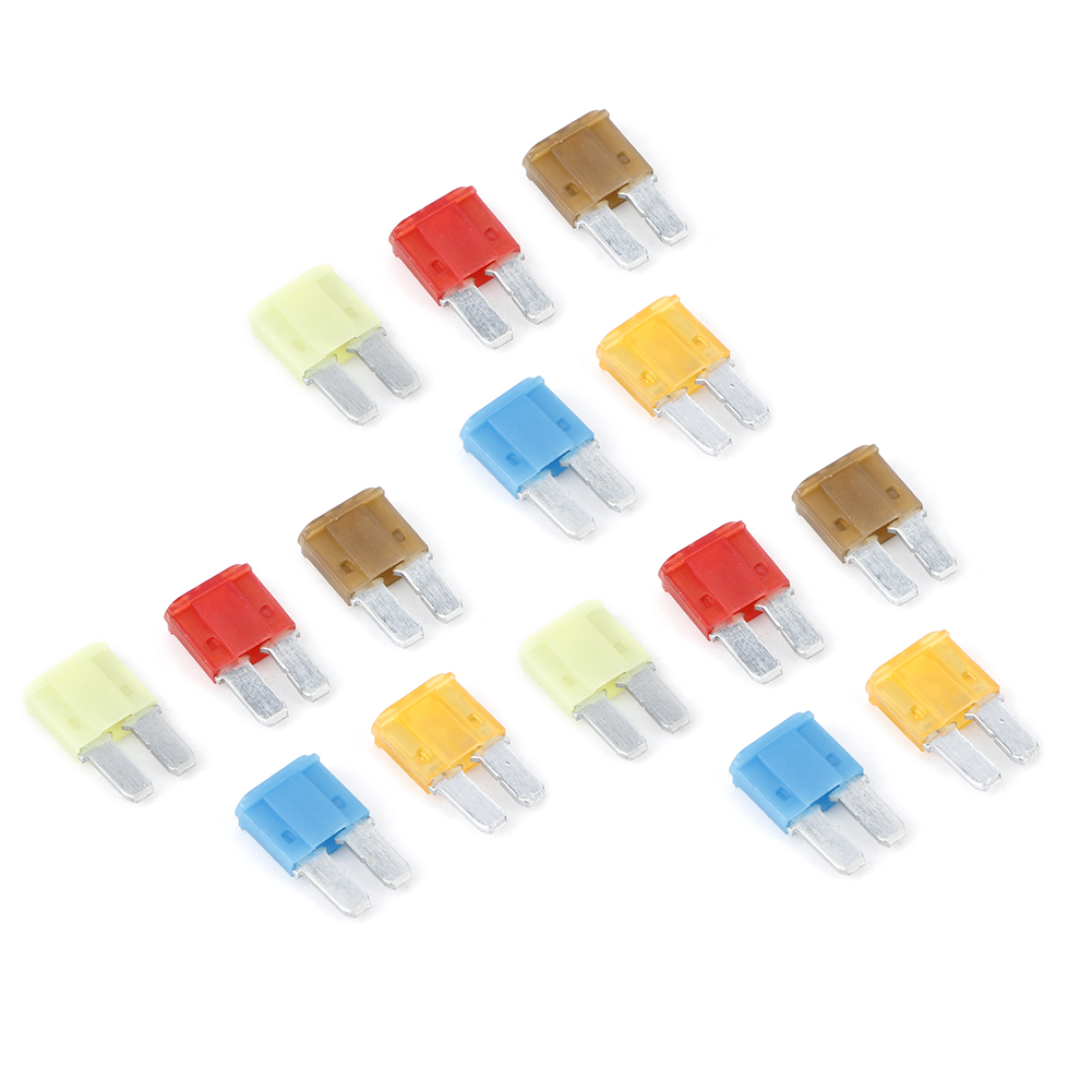 Set Mit 15 Micro2-flachsicherungen Für Autos, 5a, 7,5a, 10a, 15a, 20a Sortiert