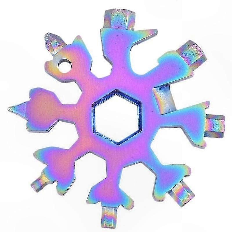 18-in-1 Multifunktions-schneeflocken-schraubendreher, Flaschenöffner Und Schlüsselanhänger (farbe)