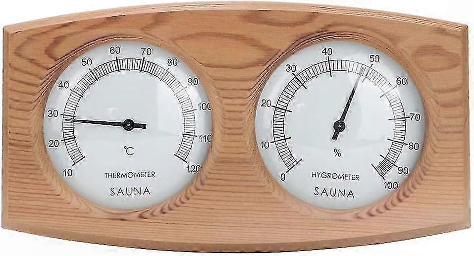 Saunathermometer Und Hygrometer Aus Holz, 2-in-1 Zur Überwachung Von Temperatur Und Luftfeuchtigkeit, Robustes Zubehör Für Dampfbäder.