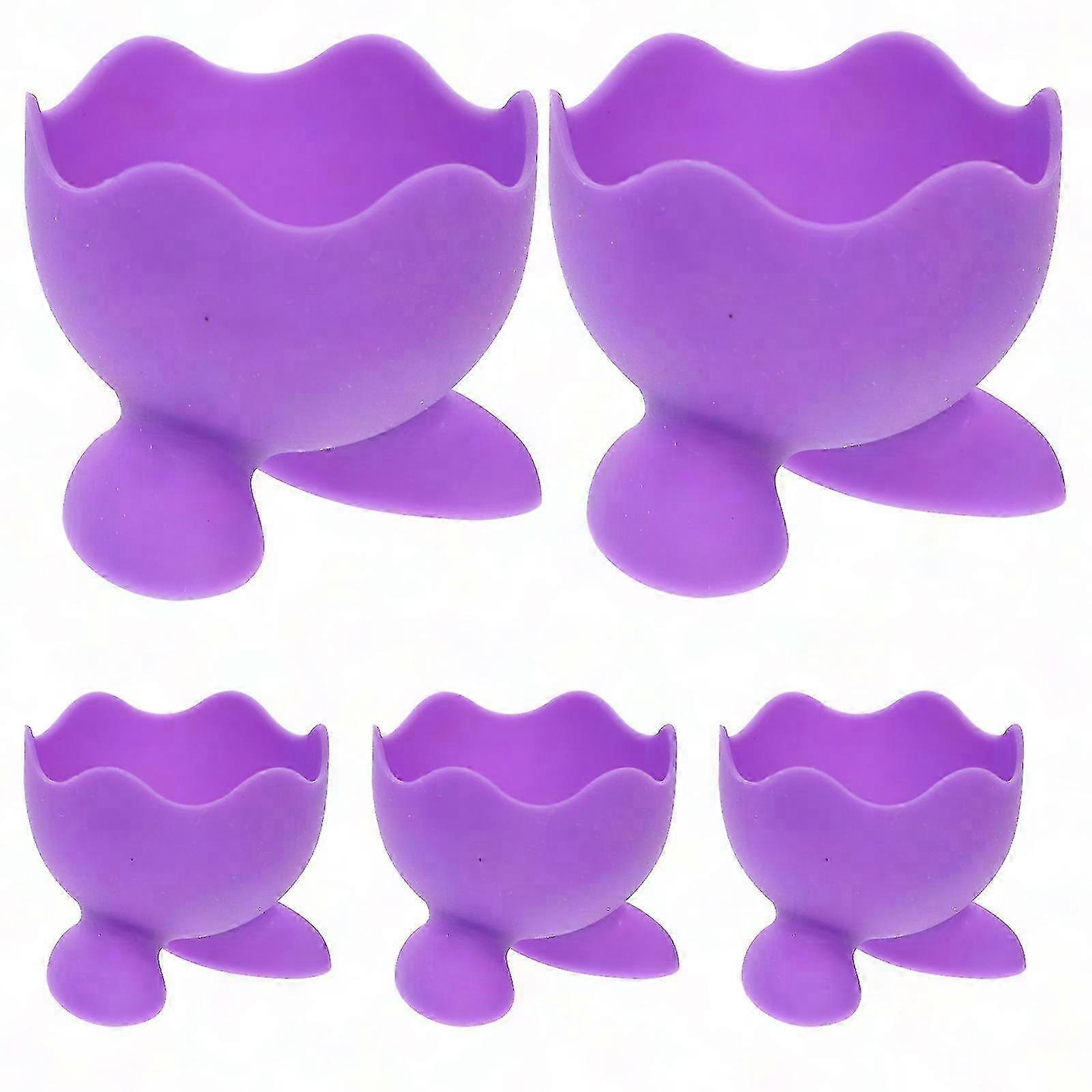 5 Weiche Silikon-eierhalter, Ständer Für Weichgekochte Eier, Frühstückspräsentation, Ablage Für Hartgekochte Eier, 5er-set