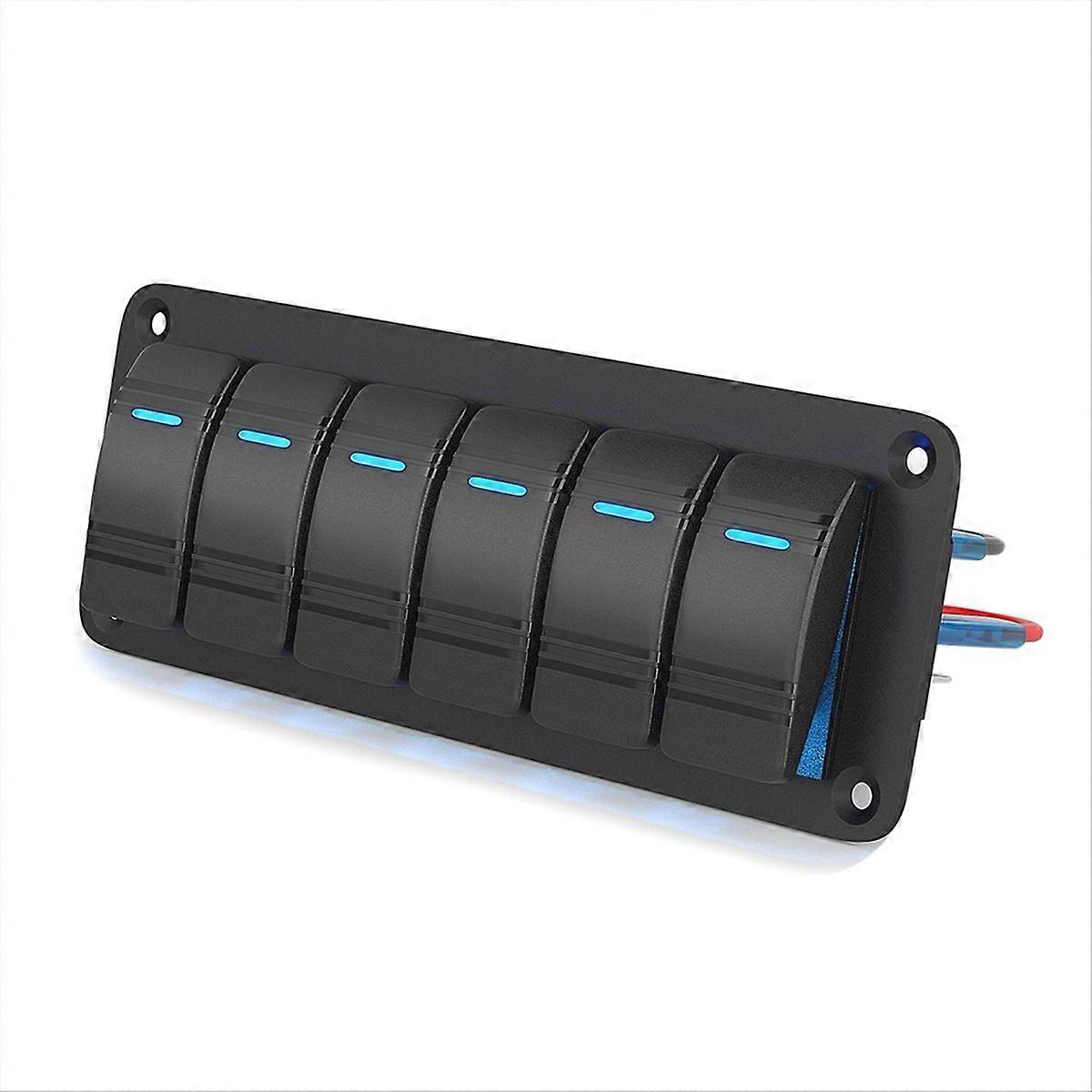6-stufiger Led-wippschalter, 12 V/24 V, Für Pkw, Boote, Lkw, Suv (ein/aus-bedienfeld)