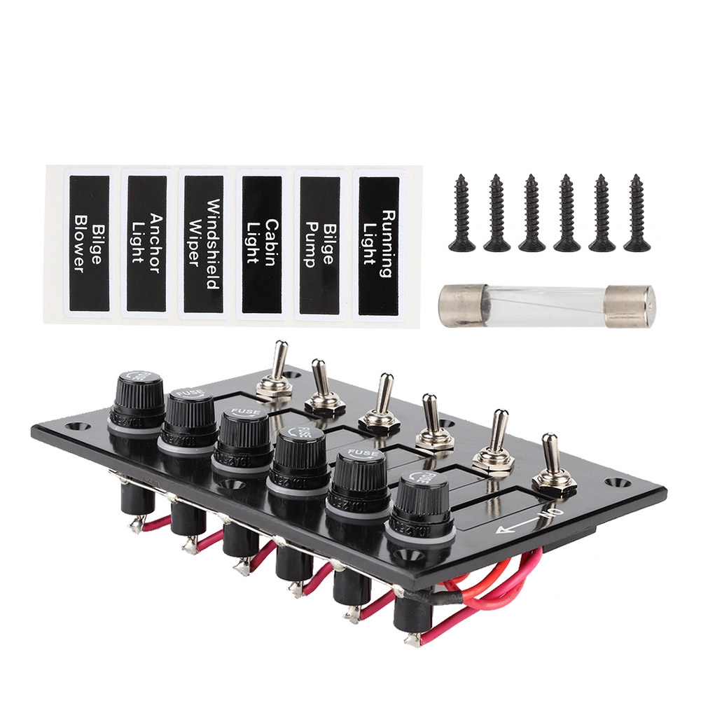 6-fach Ein/aus-wippschalter 12v/24v Dc Für Boote, Wohnwagen, Wohnmobile Und Reisemobile