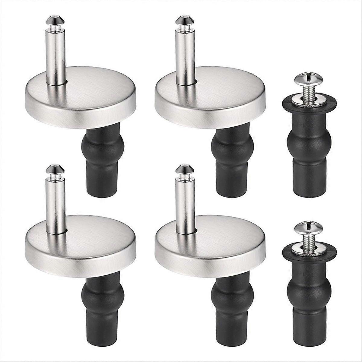 Set Mit 6 Wc-sitzbefestigungen, Ersatz-stahlschrauben, Wc-sitz-montageset, Sanitärzubehör, Robustes Befestigungsmaterial, 6-teilige Packung