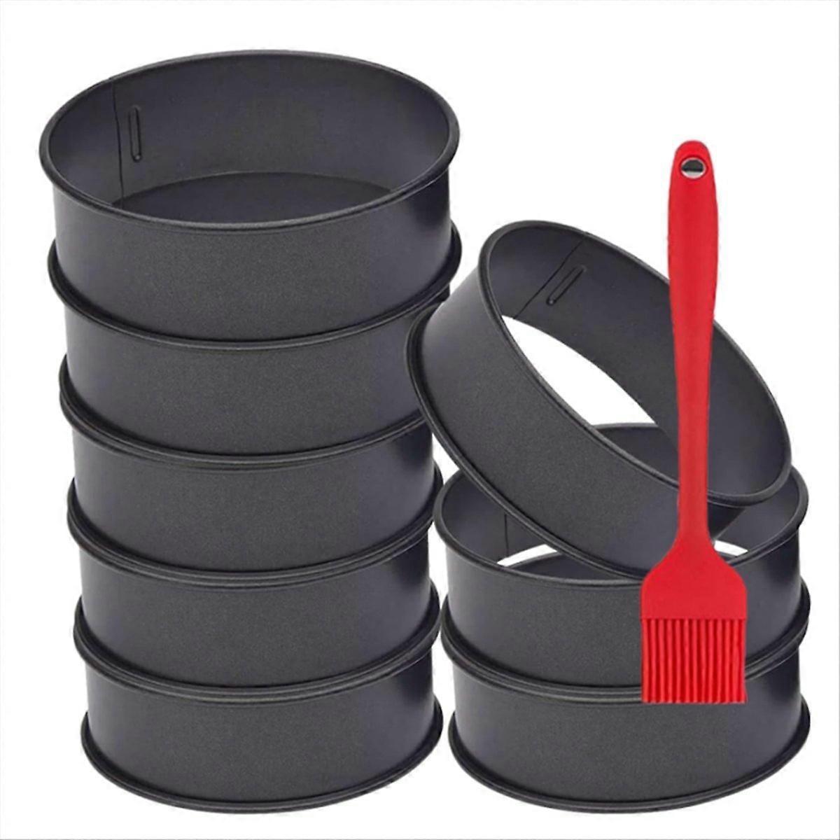 Set Mit 8 Englischen Muffin-ringen Aus Edelstahl, Robuste Backringe, Runde Frühstücksformen, Professionelles Backutensil, Rostfrei, Ideal Für Eier Und Sandwiches.