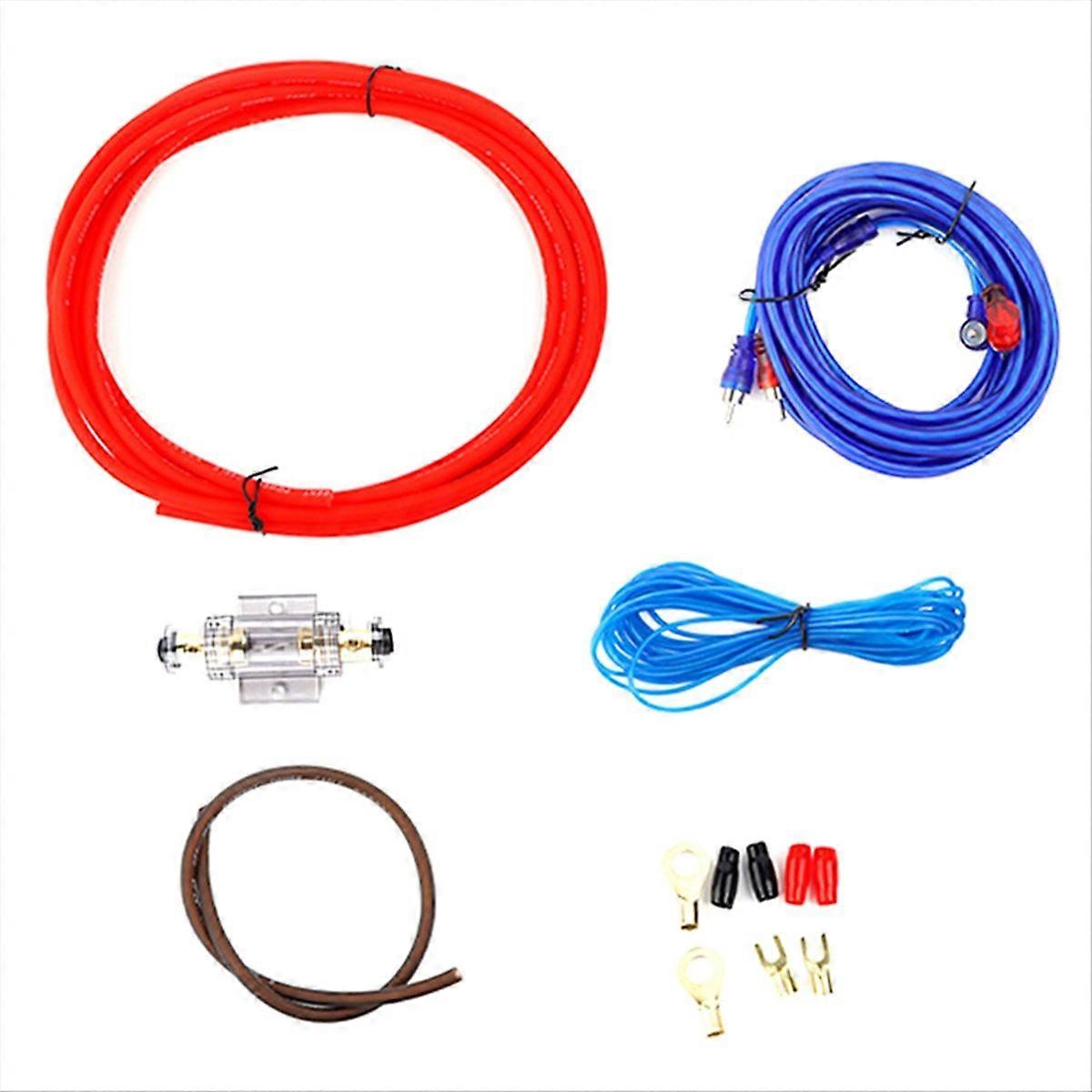 8ga Subwoofer-stromkabel, Auto-audiokabel, Hochleistungsleiter, Subwoofer-verkabelungsset, Auto-sound-upgrade, Hochleistungs-elektrozubehör
