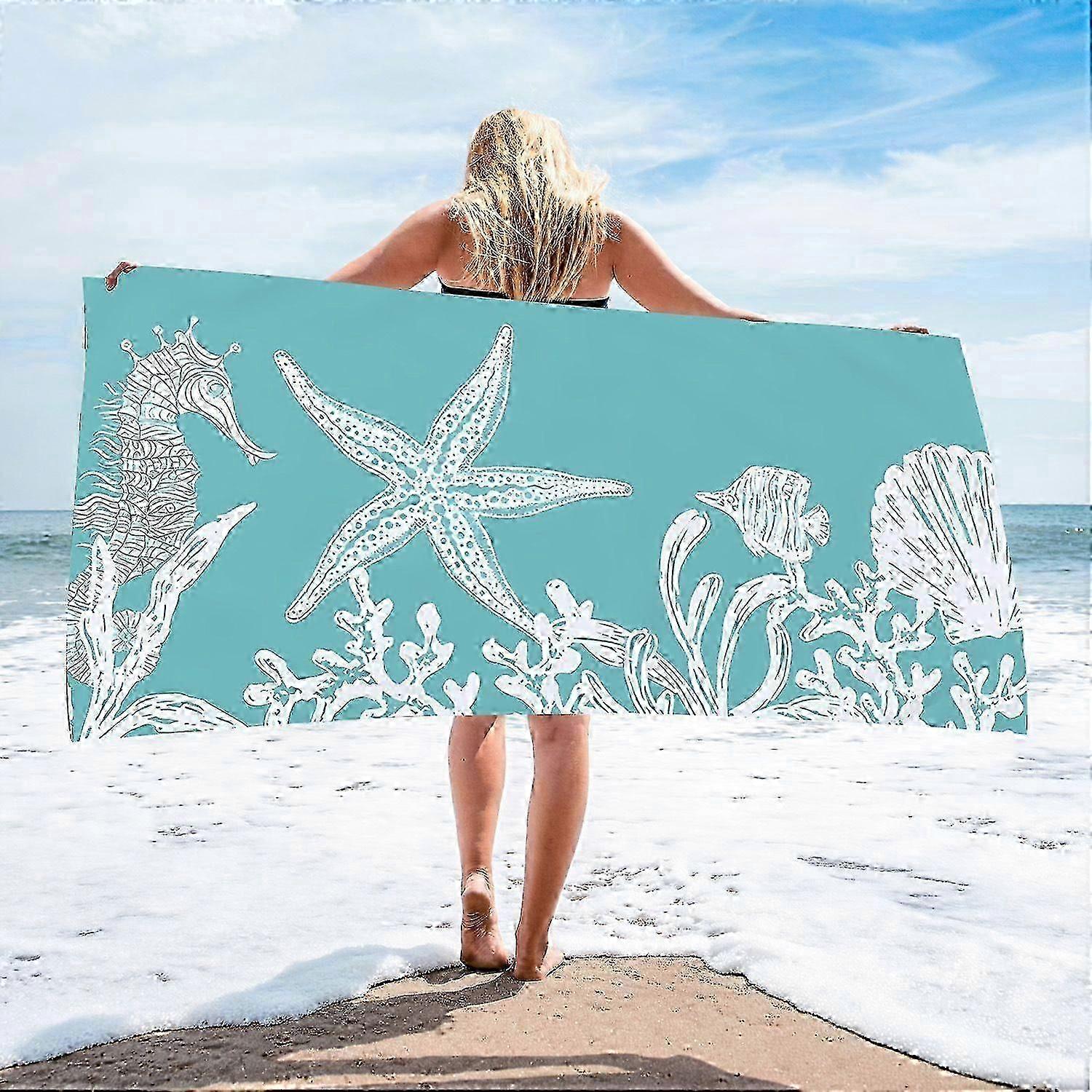 Mikrofaser-reisehandtuch Für Damen – Saugfähig, Schnelltrocknend, Ideal Für Strand, Schwimmen, Urlaub Und Outdoor-aktivitäten