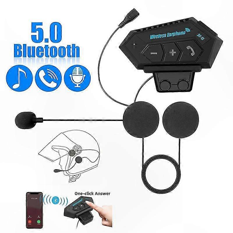 Bluetooth-motorrad-headset V4.2 Mit Geräuschunterdrückung, Freisprecheinrichtung Für Motorradhelme, Kabellose Ohrhörer Für Klare Anrufe Und Musikwiedergabe, Audio-headset Zum Fahren