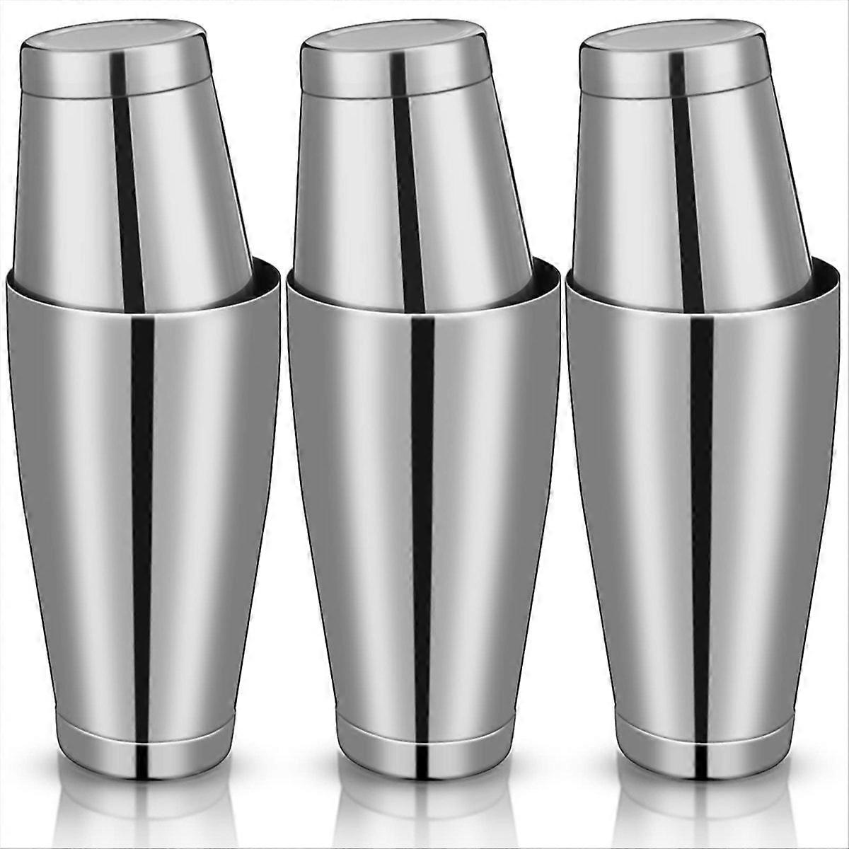 Boston Pro Set Edelstahl-shaker In Silber Für Cocktails Und Barkeeping, Professionelles Shaker-set Mit Rührglas, Ideal Für Hausbars Und Mixologie