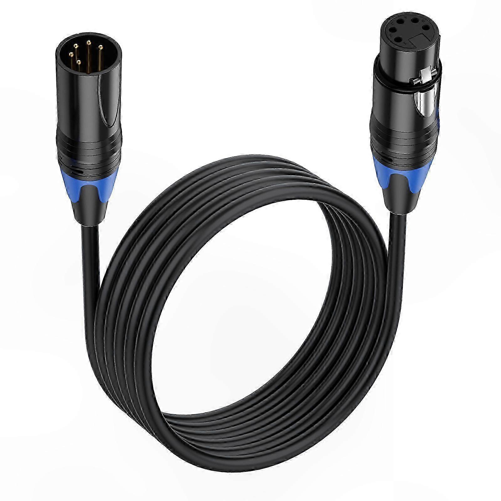 Dmx512-steuerkabel Mit 5-poligem Xlr-stecker (männlich Auf Weiblich) Für Bühnen- Und Veranstaltungsbeleuchtung