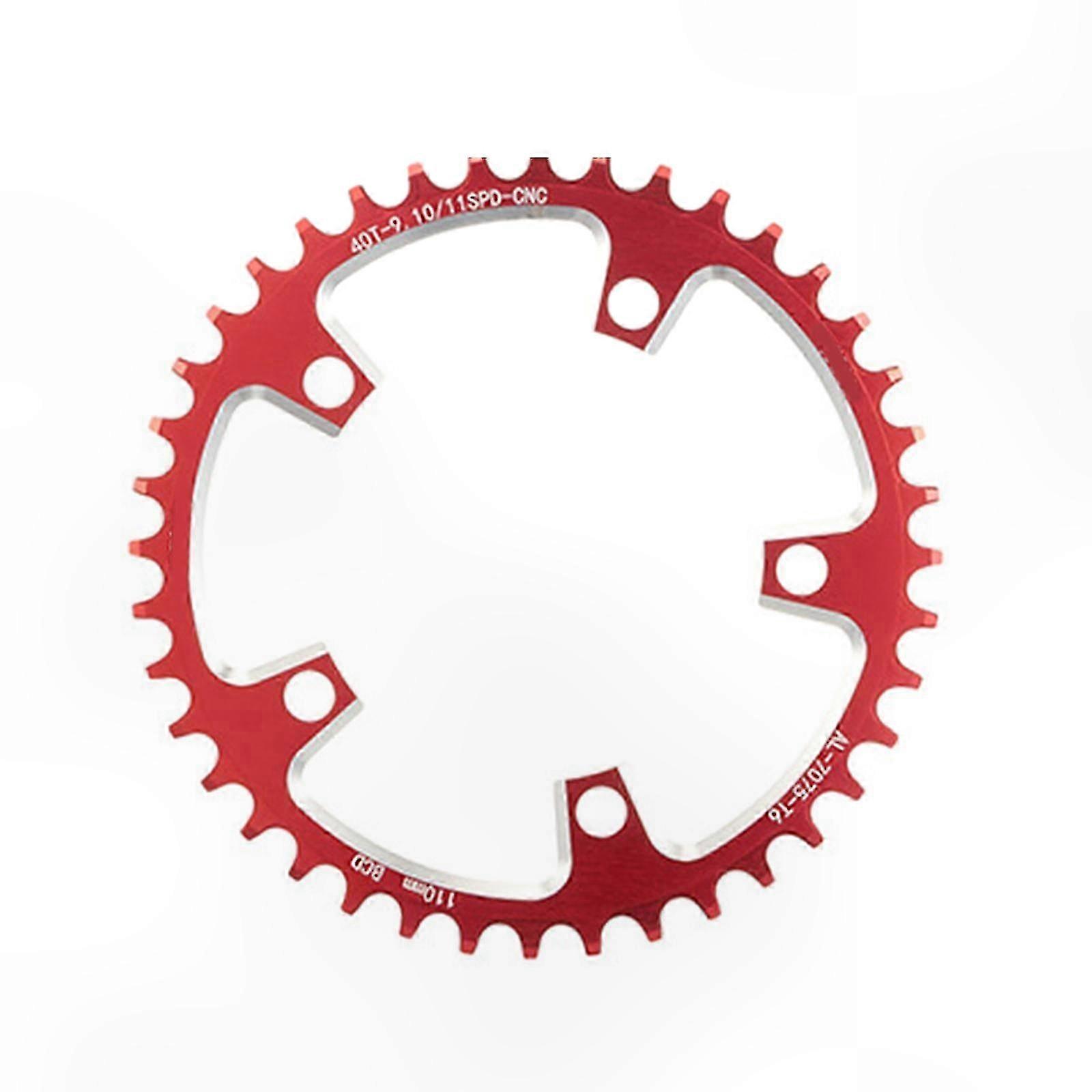 Direktmontage-fahrradritzel, 110 Mm Lochkreis, 5 Löcher, Narrow-wide-profil, Rot Getönt