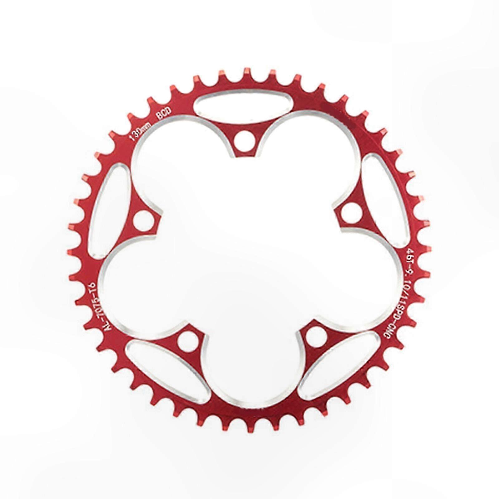 Direktmontage-kettenblatt Für Fahrräder, 110 Mm Lochkreis, 5 Löcher, Narrow-wide-profil, Rot, Kompatibel Mit Getrieben, Robuste Leistung.