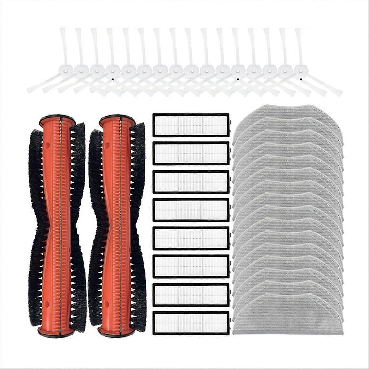 Mikrofaser-bodenwischer, Reinigungstuch, Seitenbürste Und Hepa-filter Für Saugroboter, Ersatzteilset, Zubehör, Effiziente Reinigung, Für Den Hausgebrauch, Kompatibel Mit Verschiedenen Marken.