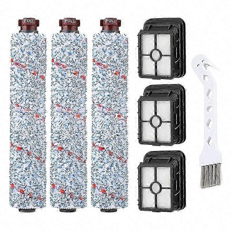 Bissell Crosswave 3-teiliges Bürstenset + 3 Staubsaugerfilter, Mehrzweckwalzen, Ersatzteile, Bodenpflegeset, Kompatibel Mit Crosswave-modellen, Effiziente Reinigung