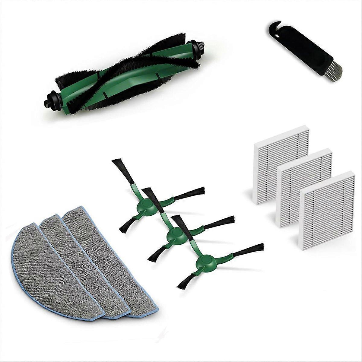 Hepa-filter-kombination + Hauptseitenbürste + Wischmopp Für Saugroboter, 3-teiliges Set, Universelles Ersatzzubehör