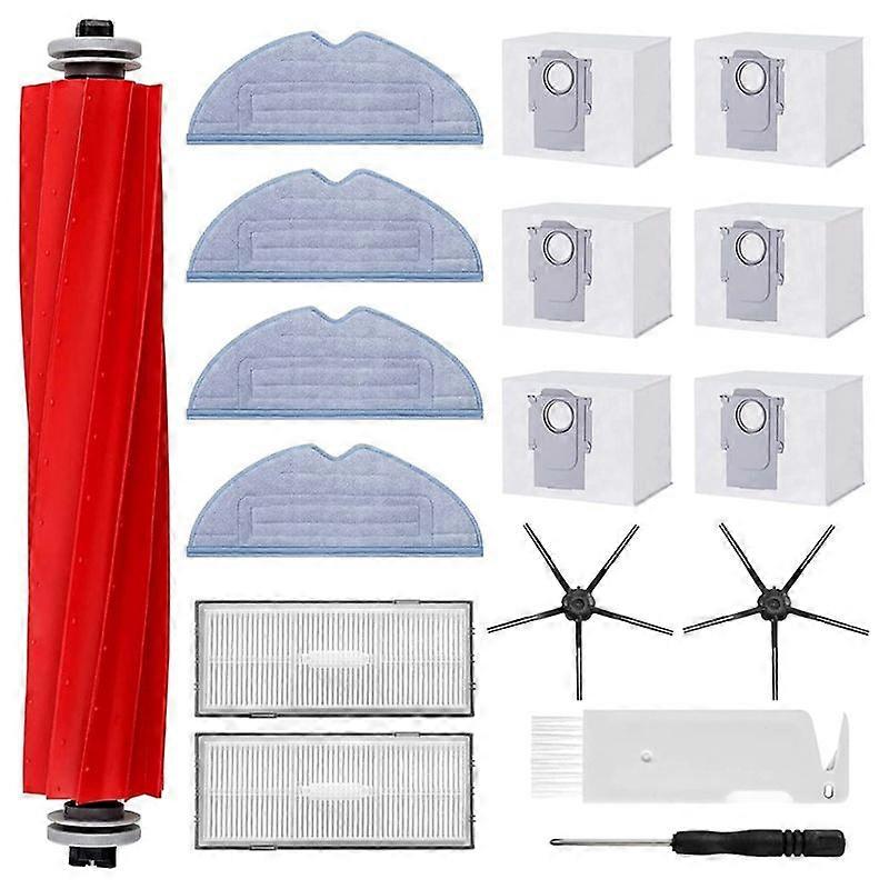 6-teiliges Staubbeutelset + Ersatz-hauptbürste Für Den Saugroboter S7 Pro Ultra, Komplettes Wartungsset, Reinigungswalze Und Ersatzteile