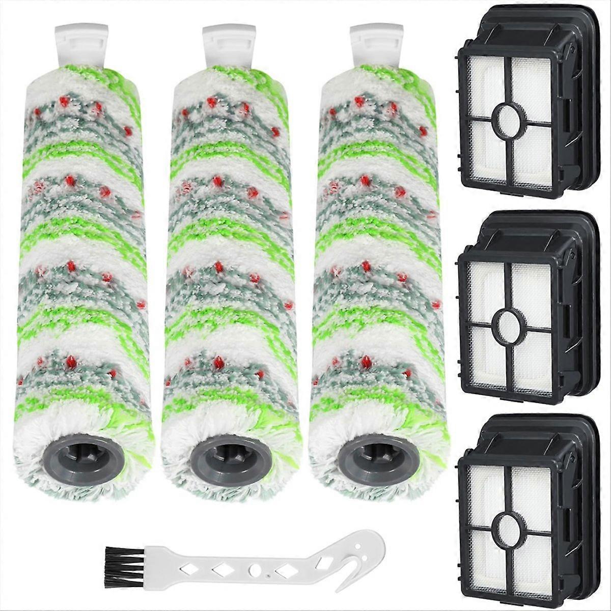 Set Mit 3 Tierhaarbürstenrollen 2788 Und Staubsaugerfiltern 1866, Zubehör Zur Tierhaarentfernung, Kompatibel, Doppelverwendungspackung