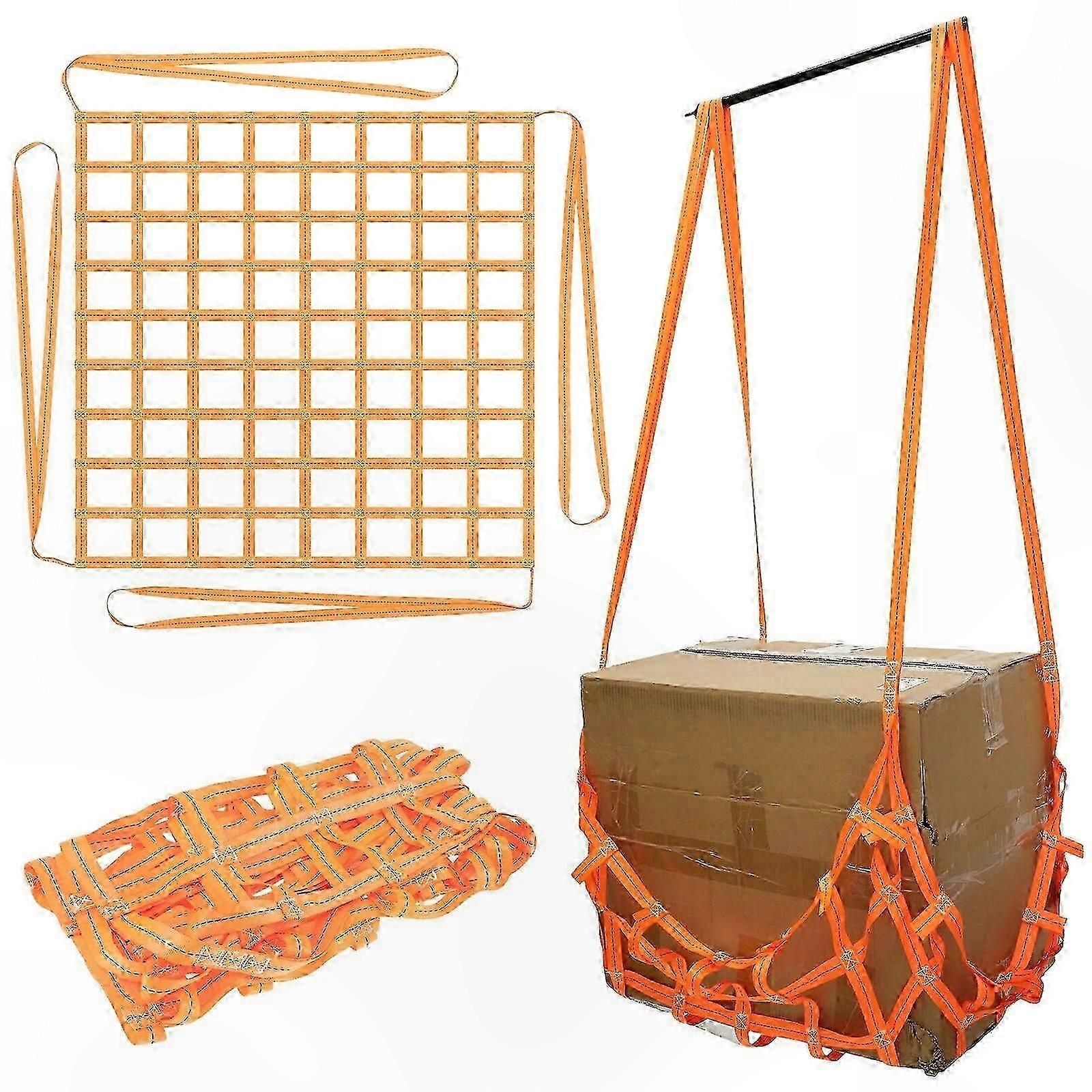 Hebenetz Aus Polyester, 1x1m, Tragfähigkeit 300kg, Zum Sicheren Transport Und Zur Handhabung Von Gütern Beim Be- Und Entladen.