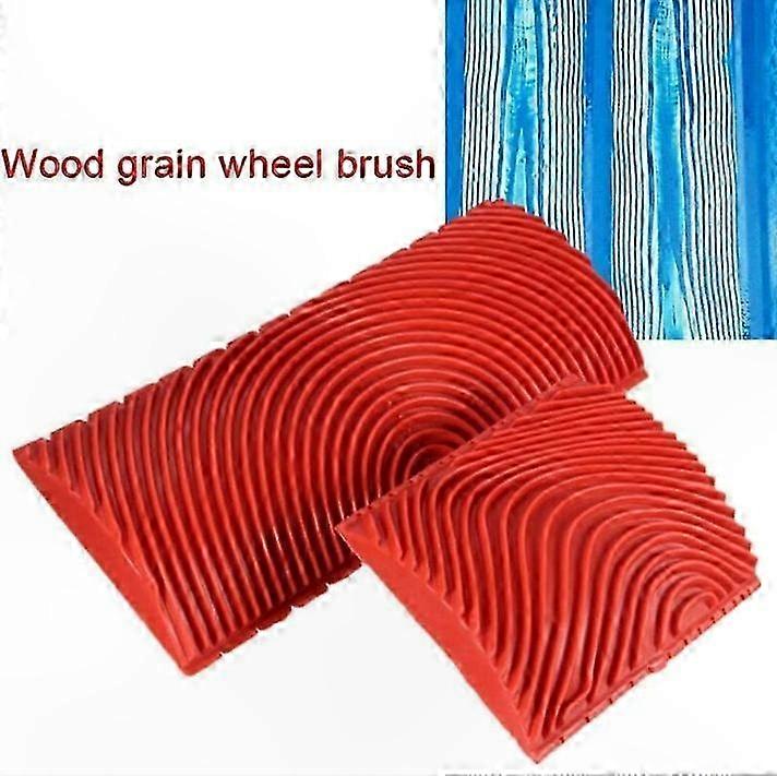 Holzmaserungsrolle Für Diy-wanddekoration, 3- Und 6-zoll-silikonpinsel Für Trompe-l’œil-malereieffekte, Heimwerkerwerkzeug