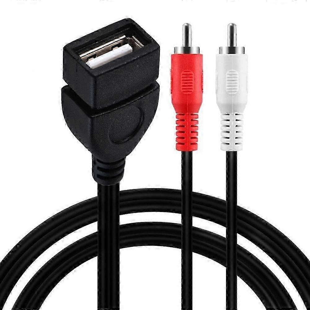 Usb 2.0 Buchse Auf 2 Rca Stecker Videoadapterkabel, 0,2 M, Splitter Für Pc Und Laptop