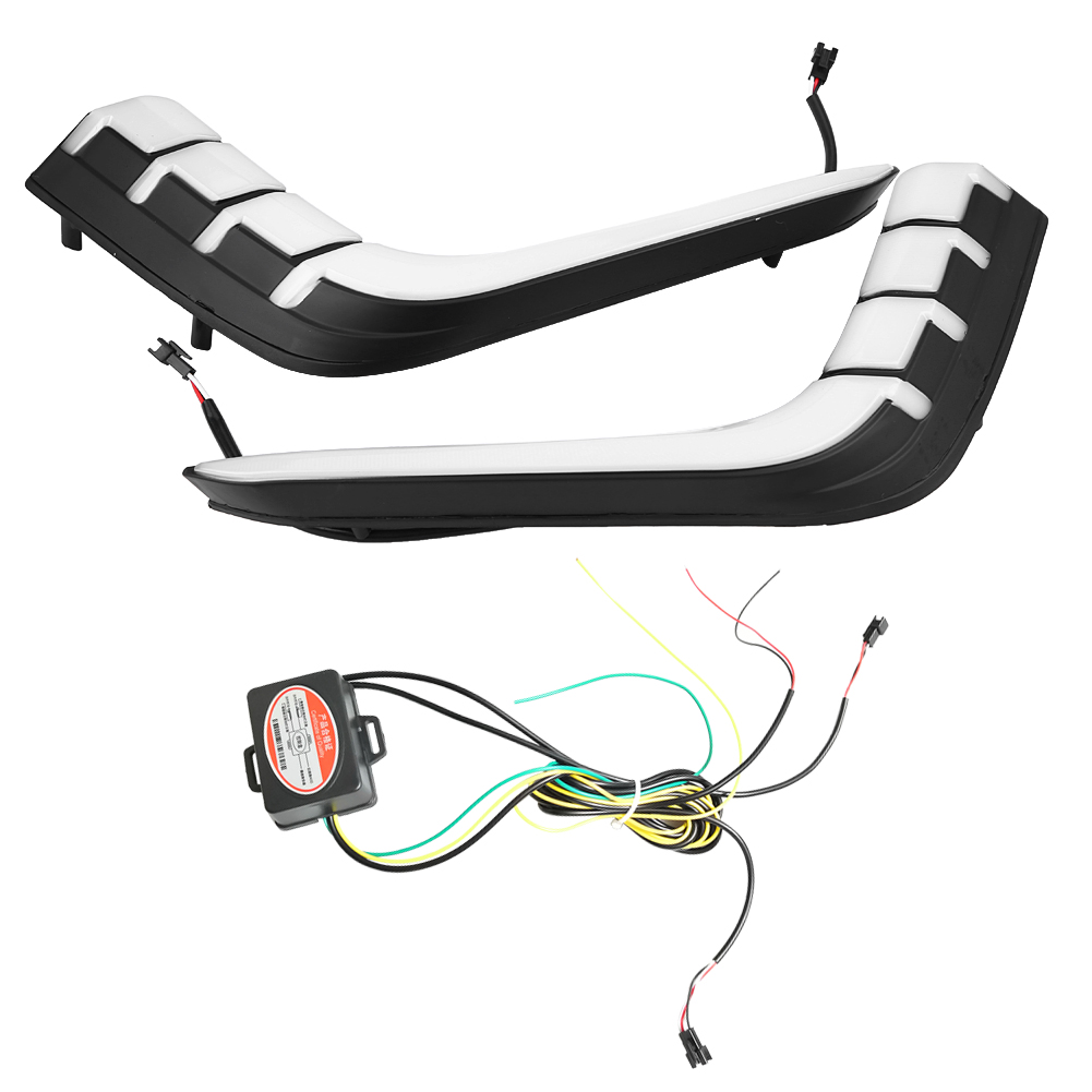 Paar Zweifarbige Led-tagfahrlichter (drl) Für Suzuki Swift 2014-2016, Inklusive Blinker Und Nebelscheinwerfer