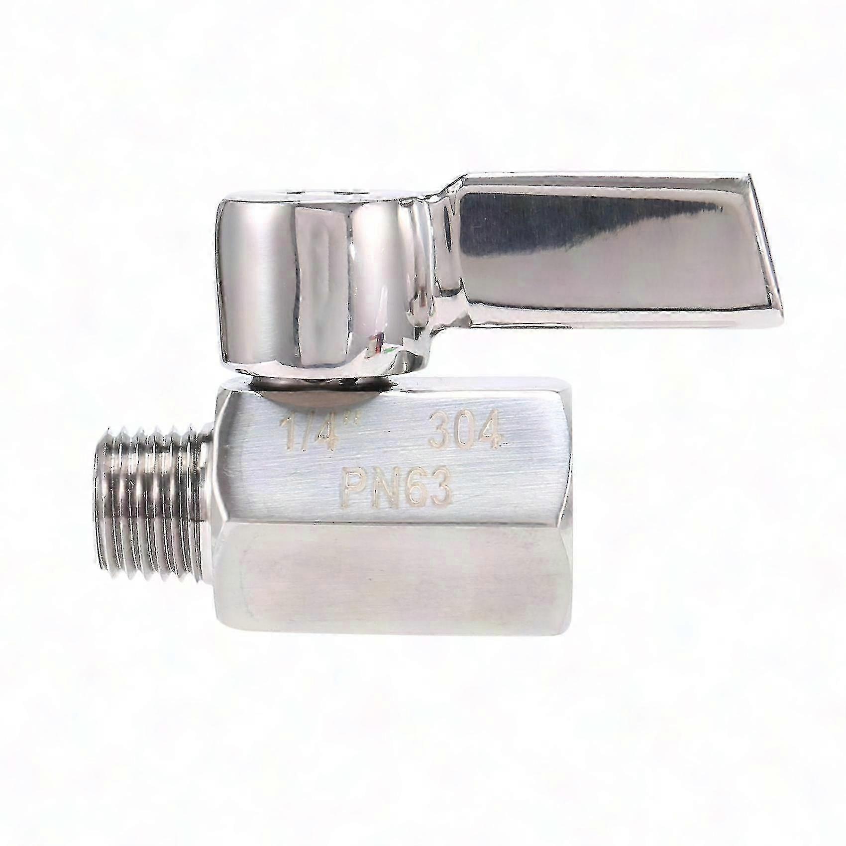 Miniatur-kugelhahn (1/4 Zoll) Aus Edelstahl 304, Npt-innengewinde Auf Npt-außengewinde, Absperrventil - Jnnjv