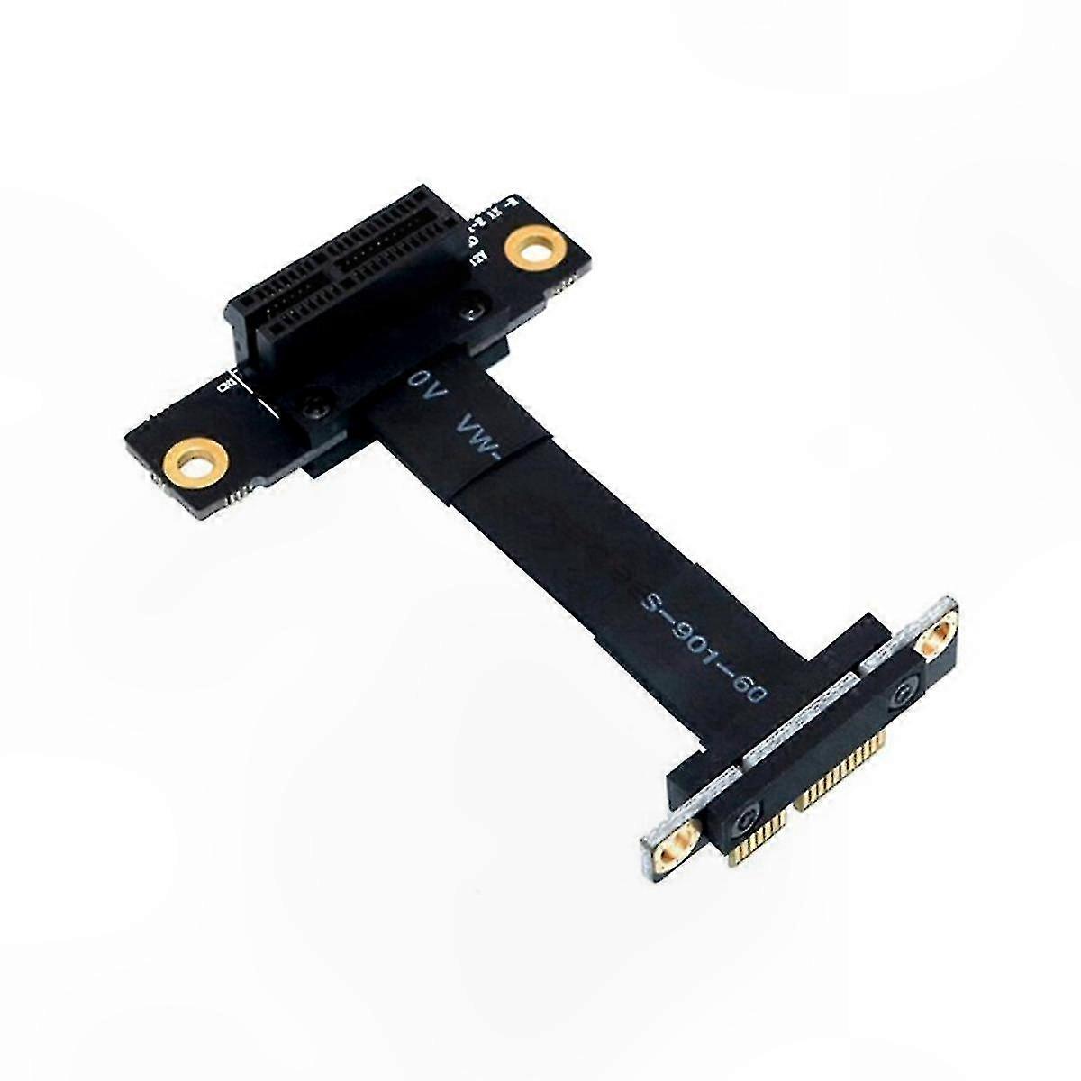 Pcie 3.0 X1-verlängerungskabel, 8-gbit/s-flachbandadapter, Doppelter Rechtwinkliger Pcie X1-zu-x1-anschluss Für Pc-erweiterungskarte
