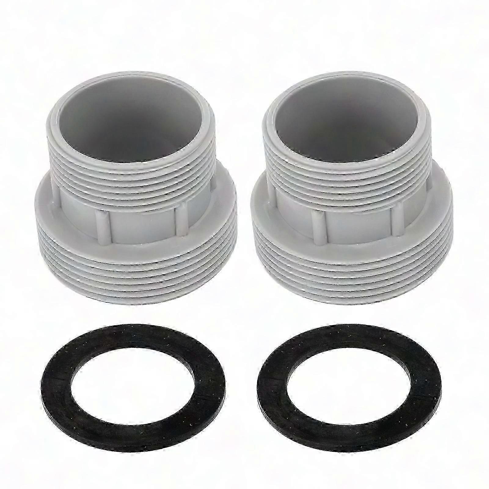 Set Mit 2 Universellen Kunststoff-poolschlauchadaptern, Inklusive Dichtungen Für Pumpe Und Filter, Kompatibel Mit Intex 4560 Und 58254, Modell Nr. 3275, Gewindeanschluss