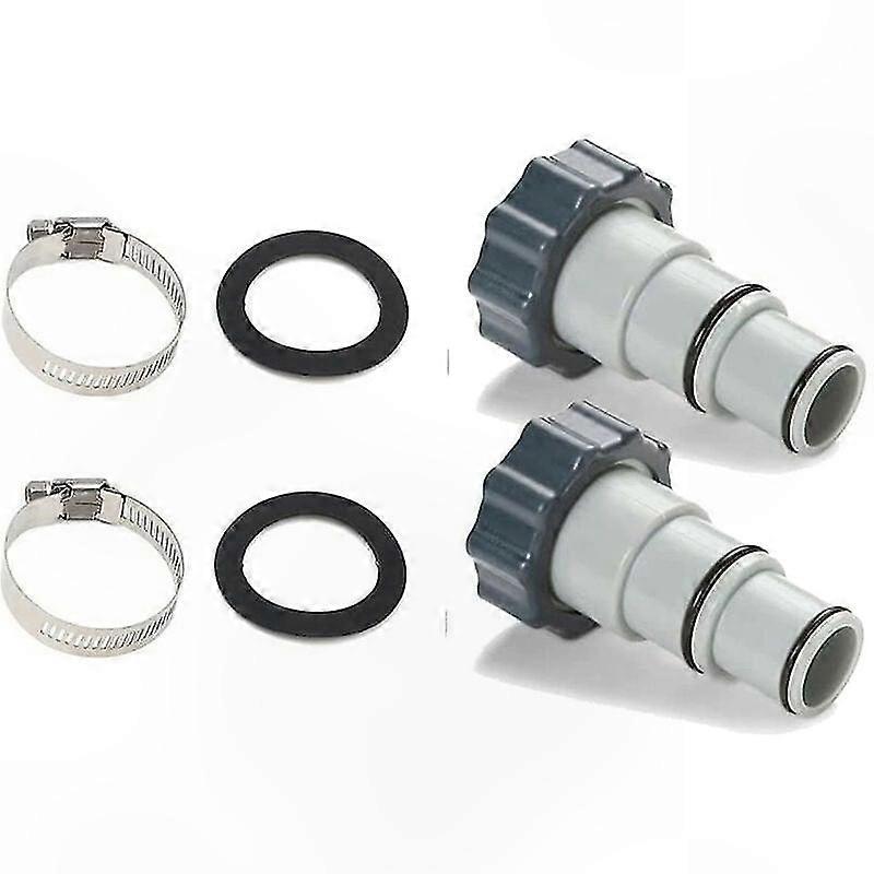 Poolschlauchadapter, 2er-set, Kompatibel Mit Ø32- Und 38-mm-pumpenanschlüssen, Für Wassersysteme Und Schwimmbecken