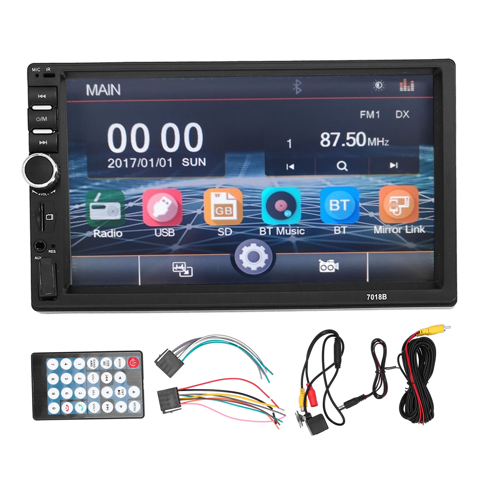 7-zoll-touchscreen-mp5-autoradio Mit Rückfahrkamera Und Freisprecheinrichtung Für Fahrzeugmodifikationen.