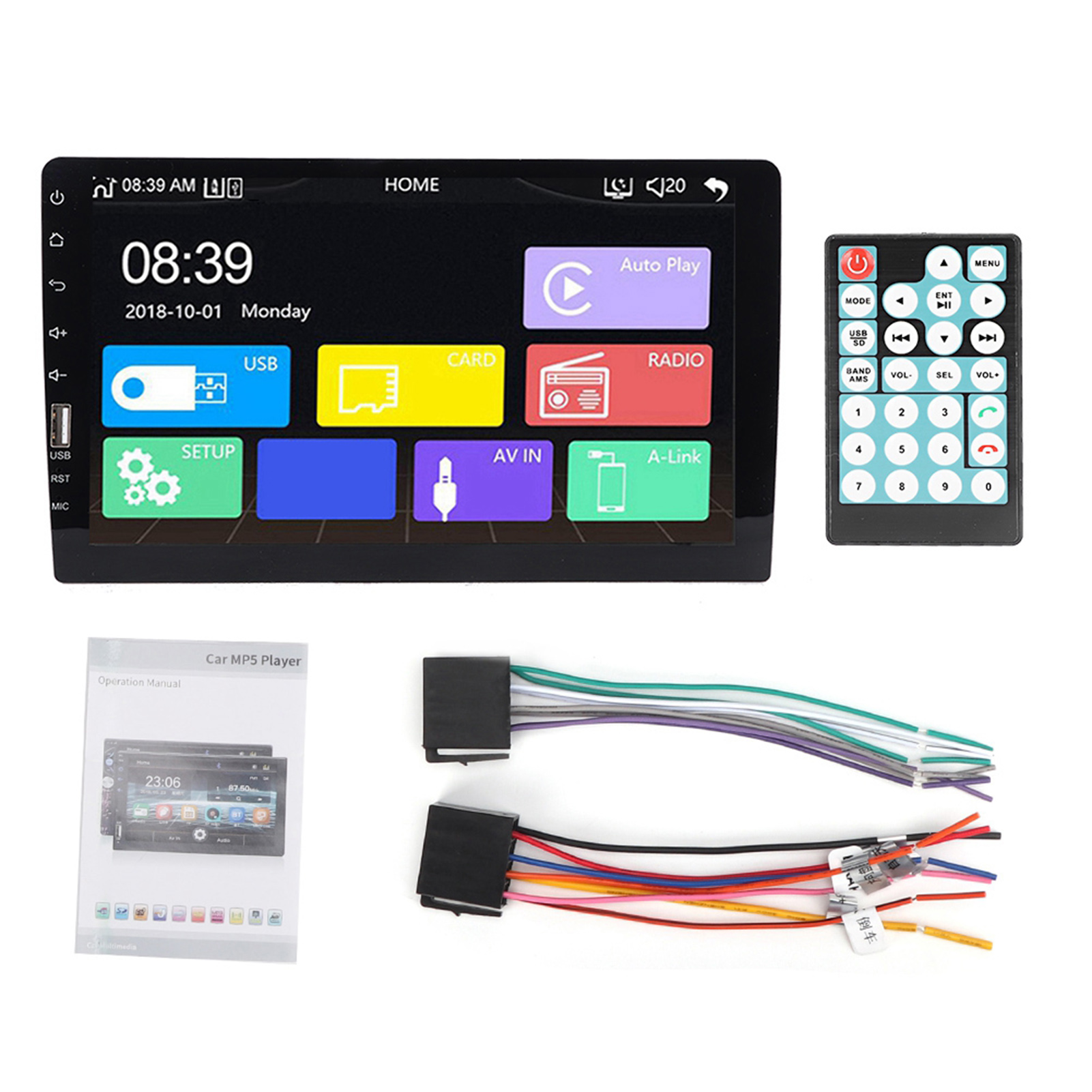 9008 Mp5 Bluetooth Autoradio Single Din 9 Zoll Touchscreen