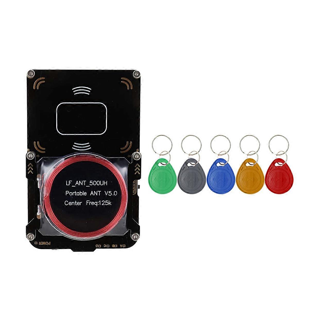 Proxmark3 Rfid-lesegerät + 5 Schlüsselanhänger Xt5577, Ic/id-schreiber, Kontaktloser Kartenkopierer, Nfc-programmiergerät, Testzubehör, 5er-pack Smart Badges