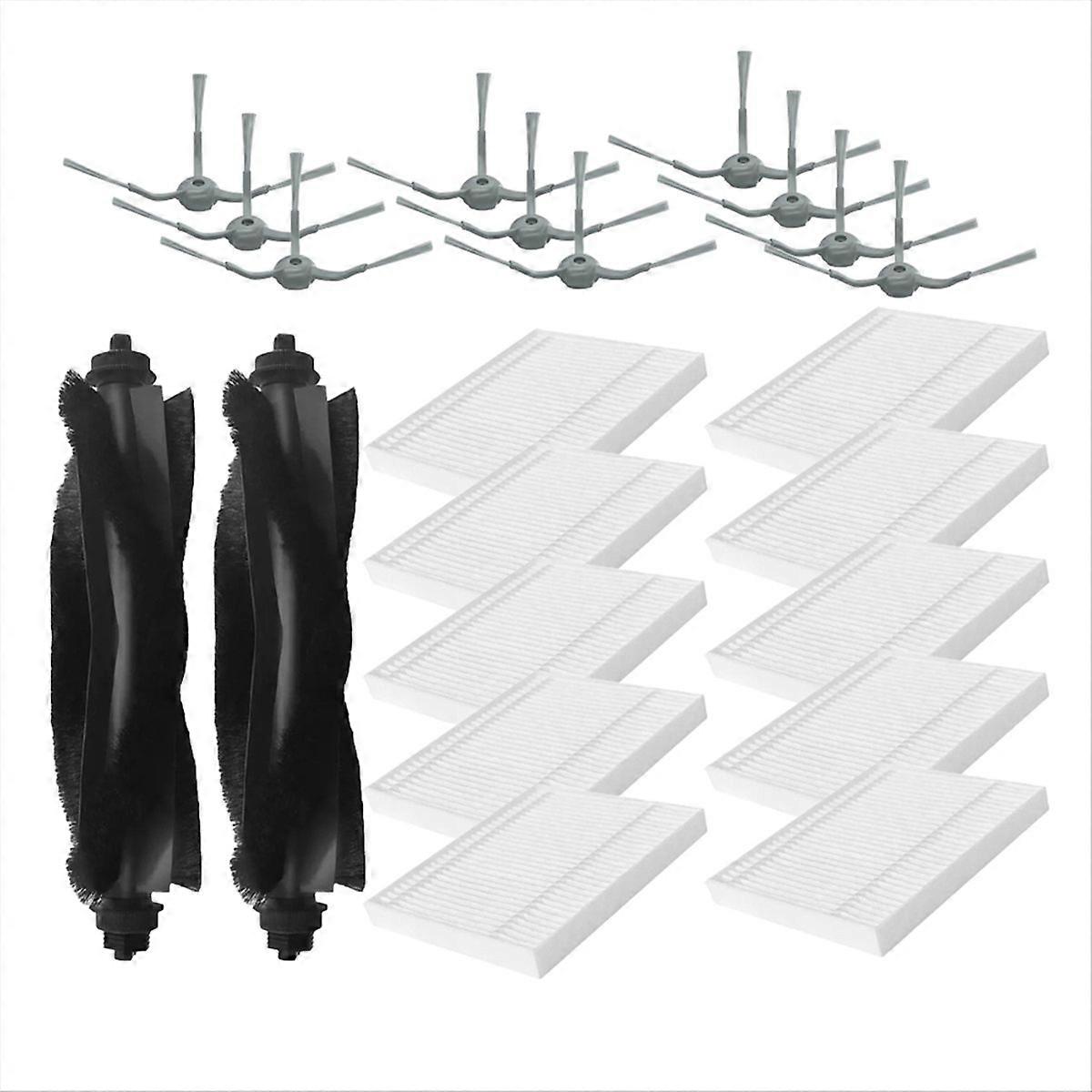 Set Aus 2 Seitenbürsten + Ersatzfiltern Für Clean L50, L60 Und L60 Hybrid Saugroboter, Kompatible Ersatzteile, Langlebiges Wartungszubehör.
