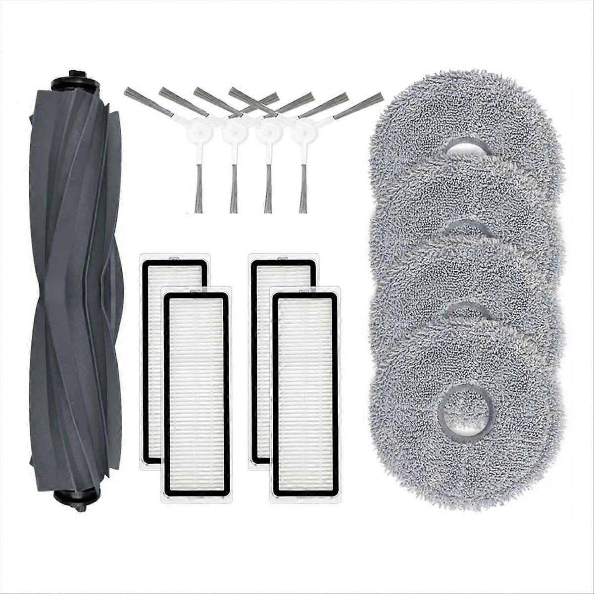 Ersatzset Für Saugroboter: Hauptseitenbürste, Filter, Wischpads Und Reinigungstücher.