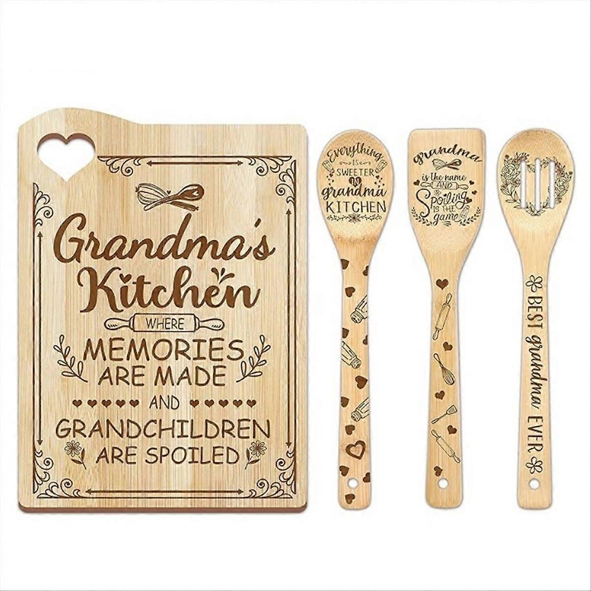 Schneidebrett Aus Bambus, Perfektes Geschenk Zum Muttertag, Ideal Für Die Großmutter, Natürliches Und Langlebiges Kochbrett, Für Den Täglichen Gebrauch, Praktische Größe, Ein Liebevolles Geschenk Für