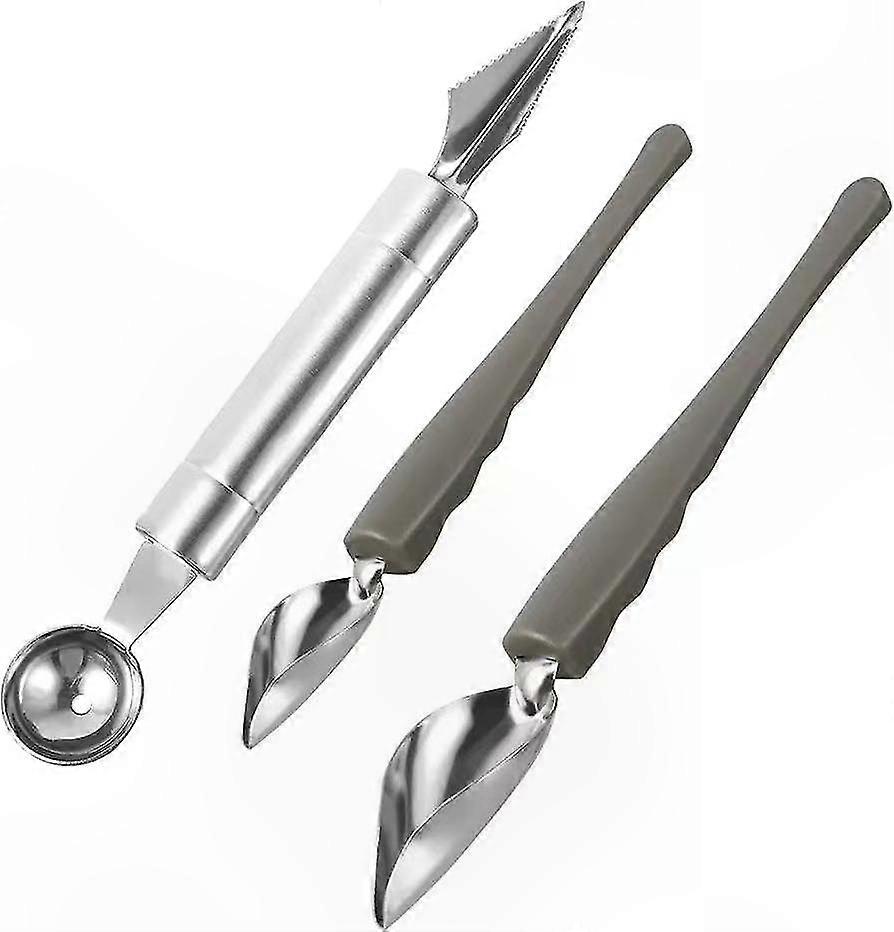 3-teiliges Servierlöffel-set Für Desserts, Schablonen Und Künstlerische Zeichnungen