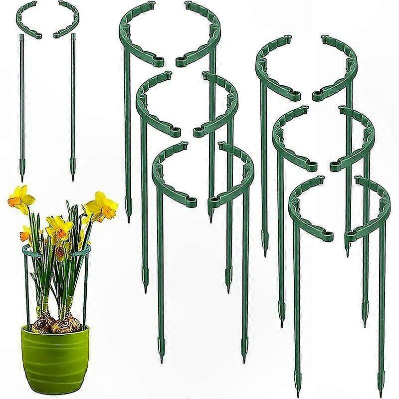 Gartenstützen – Uv-beständige, Halbrunde Pflanzen- Und Gemüsestäbe – 6er-set, Maße 14 X 25 Cm