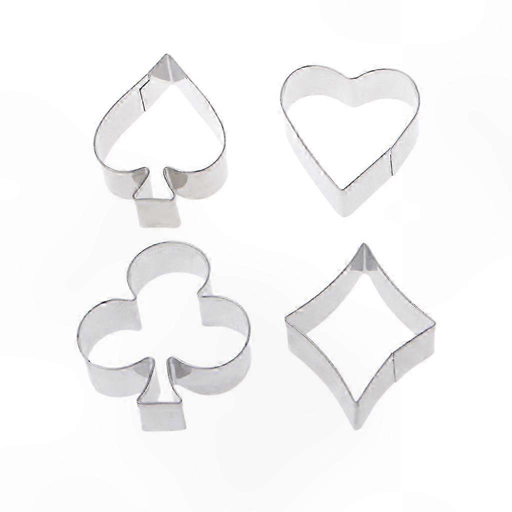 Set Mit 4 Ausstechformen Aus Edelstahl Für Kekse, Gebäck Und Kuchen, Langlebige Formausstecher, 4-teiliges Set.
