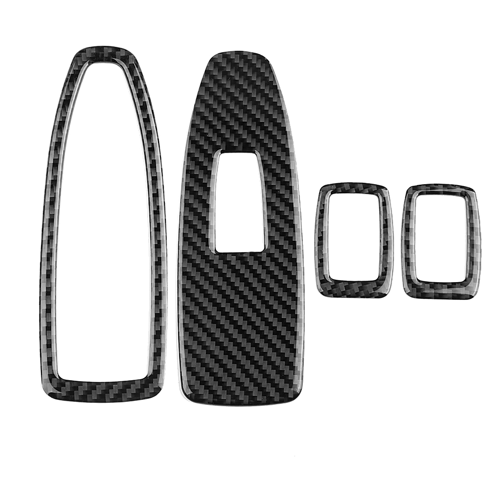 4-teilige Carbonfaser-fensterheber-abdeckfolie Für Bmw 3er/4er Reihe (2013–2019) – Fensterleistenaufkleber