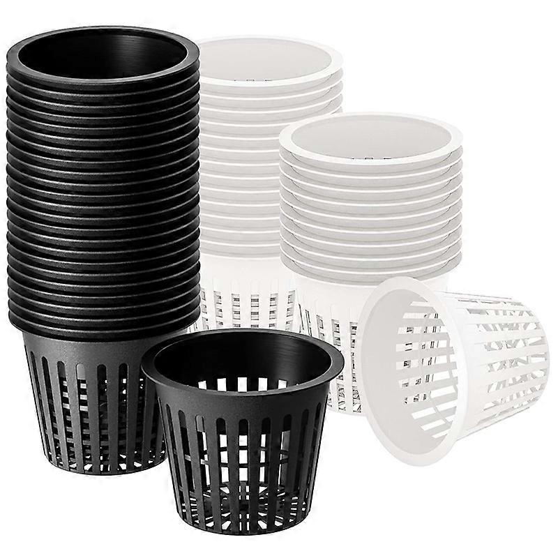 7,5 Cm Pflanzkorb, 50er-packung, Schwarz Und Weiß, Für Hydrokultur