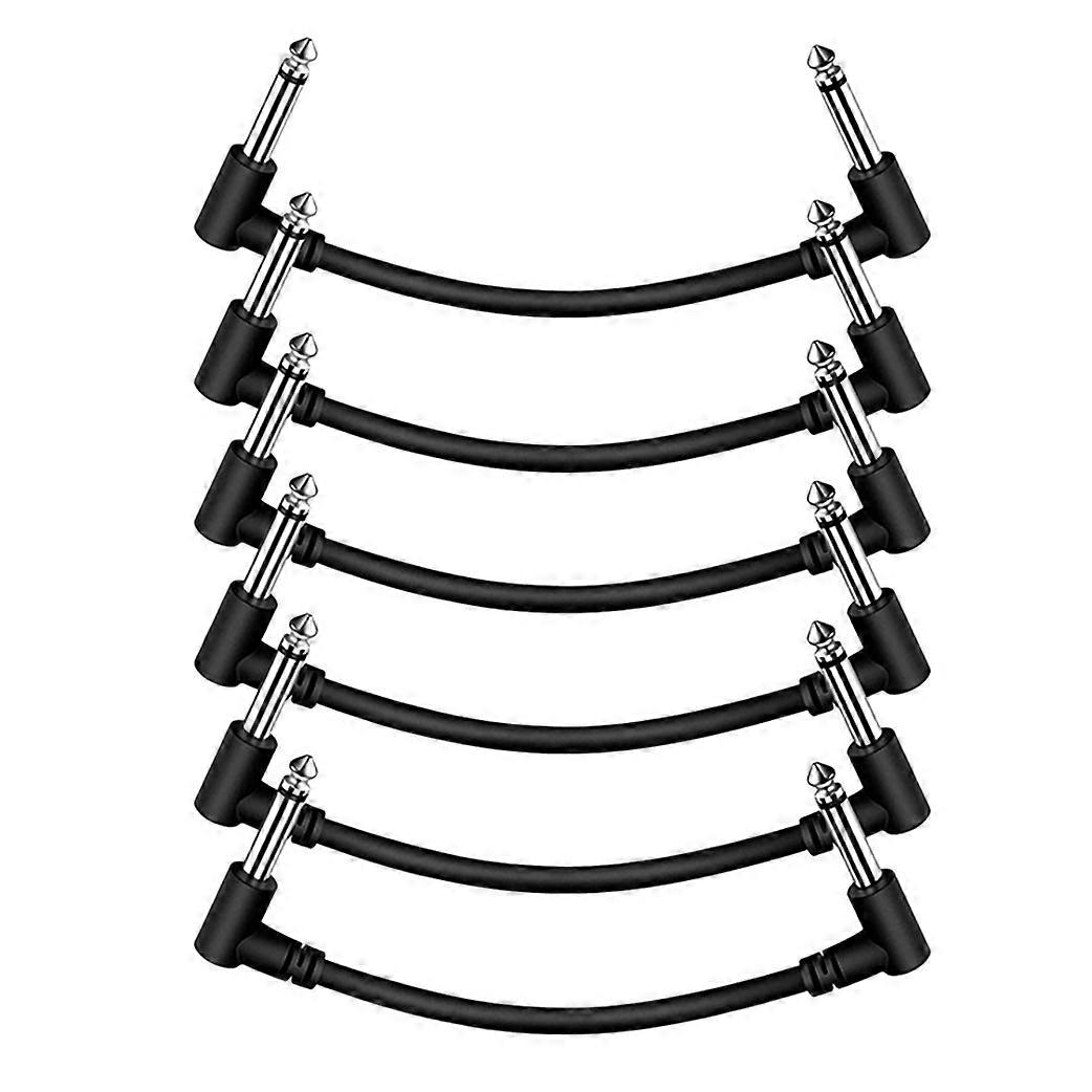 6-zoll (15 Cm) Gitarren-/basspedalkabel, 6,35 Mm Klinkenstecker, 2er-pack, Zuverlässige Verbindung Für Effekte Und Pedalboards.