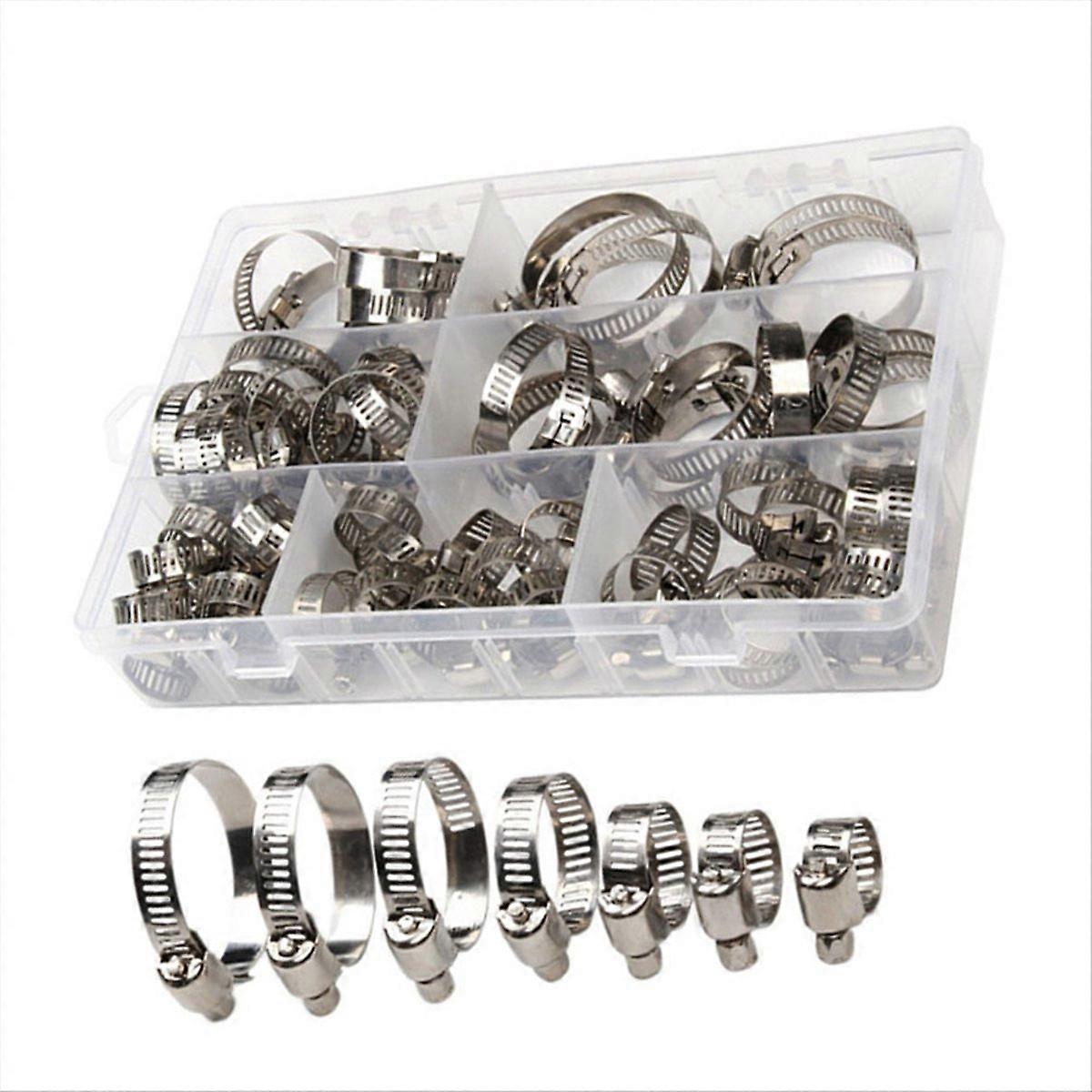 Verstellbare Schlauchschelle Aus Edelstahl, 8–38 Mm, 60er-packung