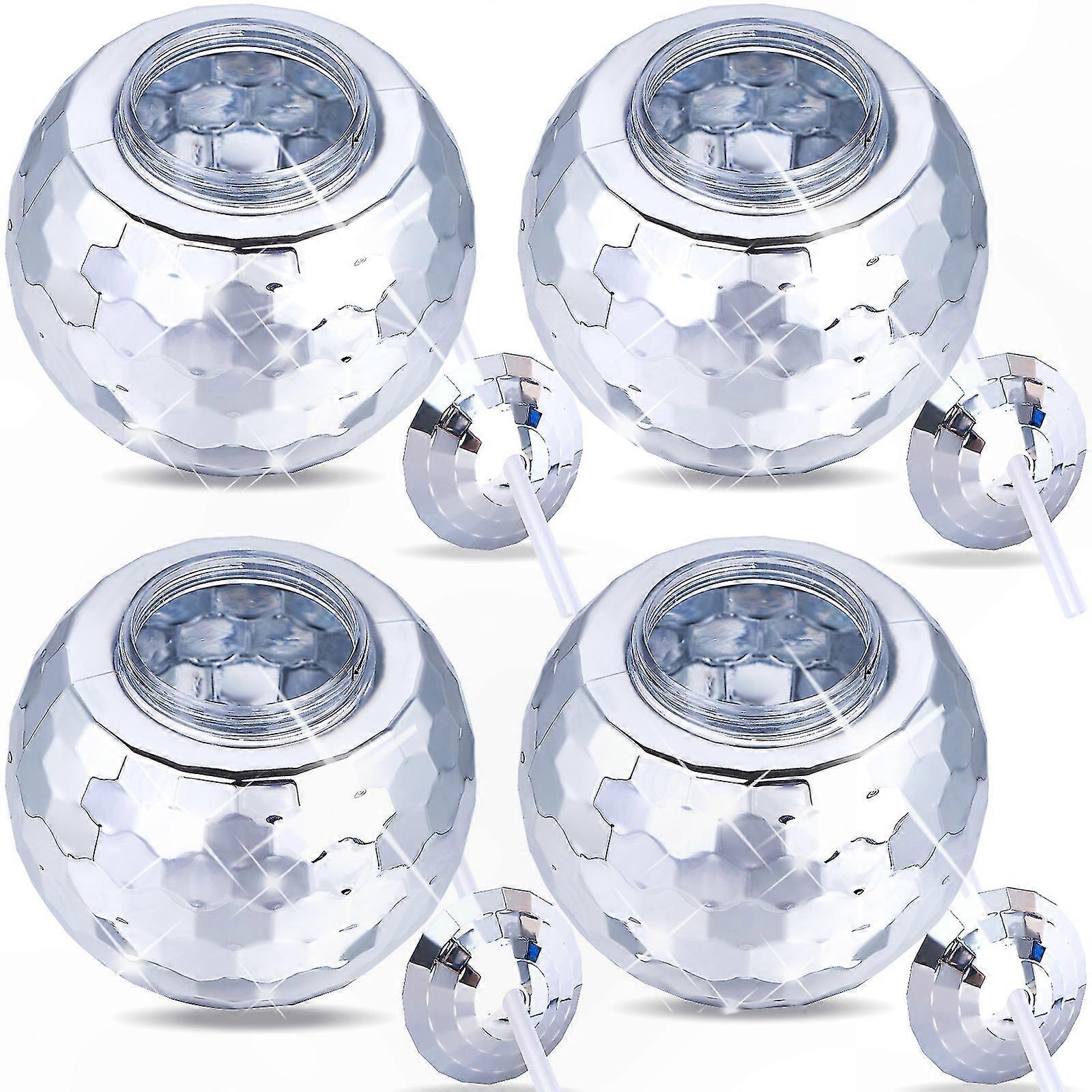 Set Mit 4 Disco-weingläsern Mit Blinkender Leuchtkugel
