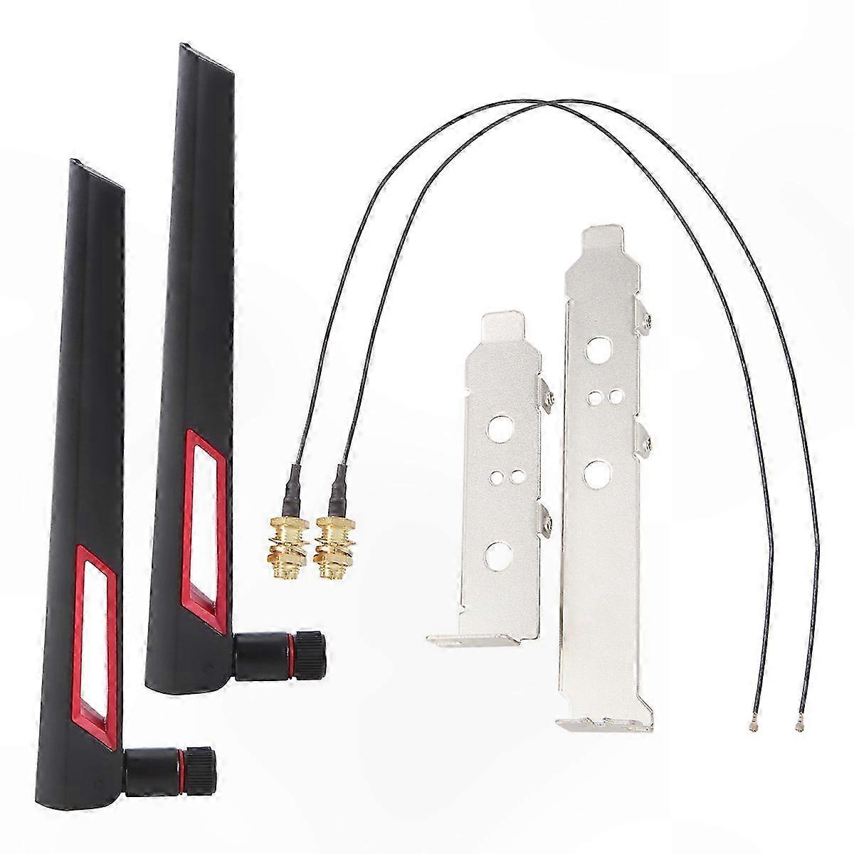 Ngff M.2 Ipex Mhf4 U.fl Wlan-antenne, Dualband 2x8dbi Adapterkabel, Wlan-kartenanschluss, 2-teiliges Set