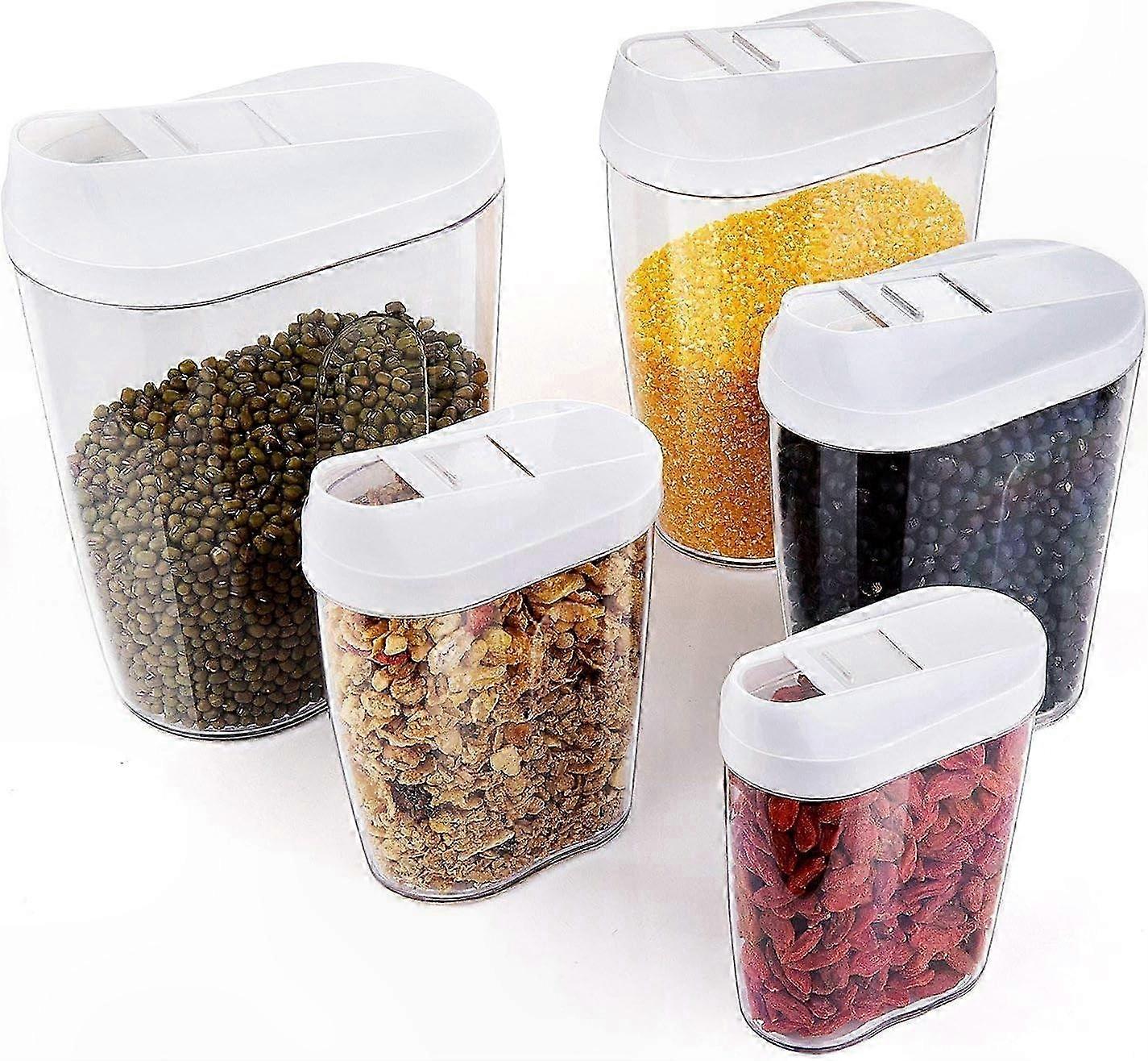 Luftdichte Vorratsdosen Für Müsli, 5-teiliges Set Zur Organisation Der Speisekammer Und Aufbewahrung Von Trockenlebensmitteln In Der Küche