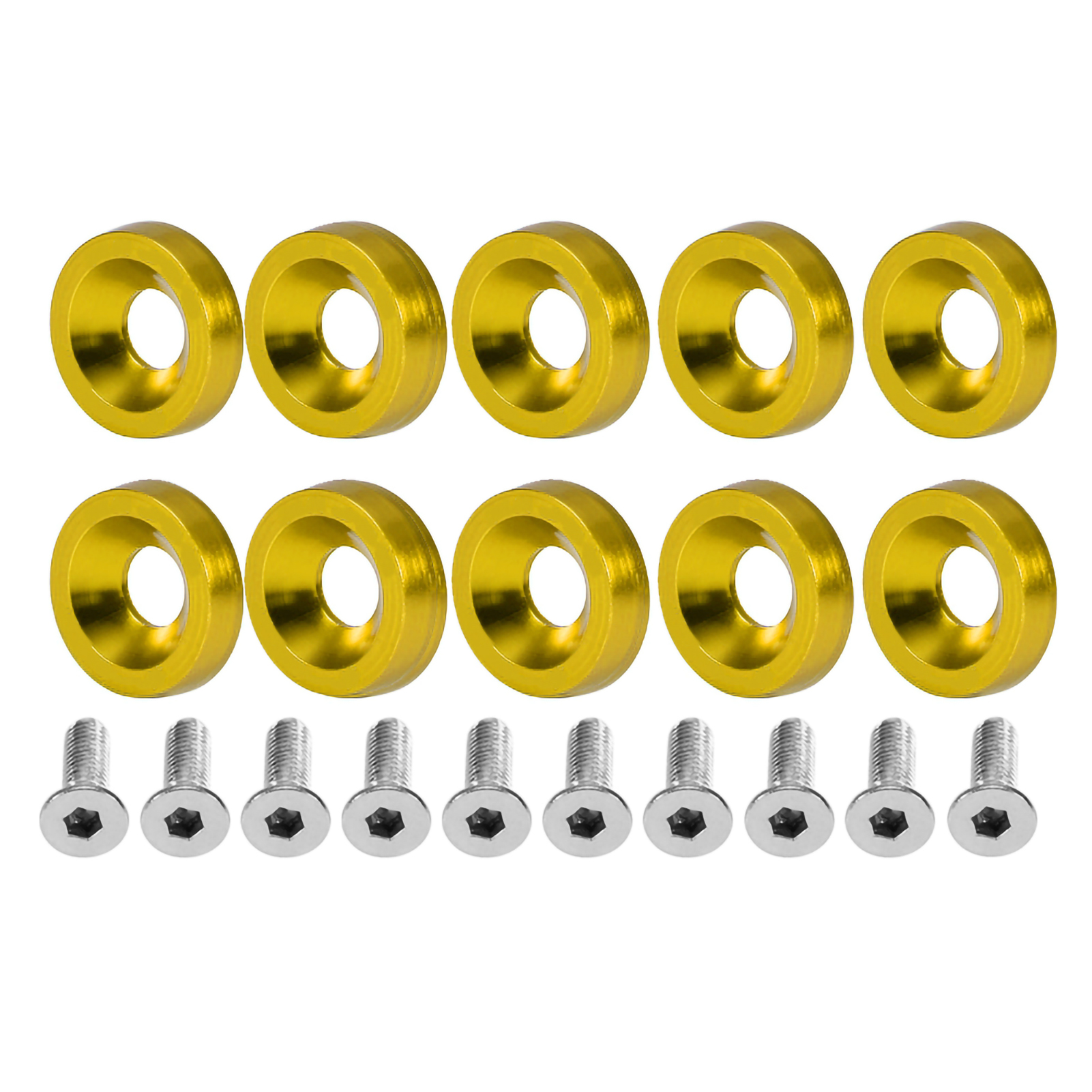 Goldene Kennzeichenhalterung Mit M6-schrauben Und Rahmen Zur Fahrzeugmodifikation